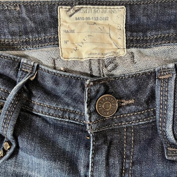 Jimmy Taverniti So Bootcut Low Rise Studded Jeans Size 27 - Picture 11 of 16